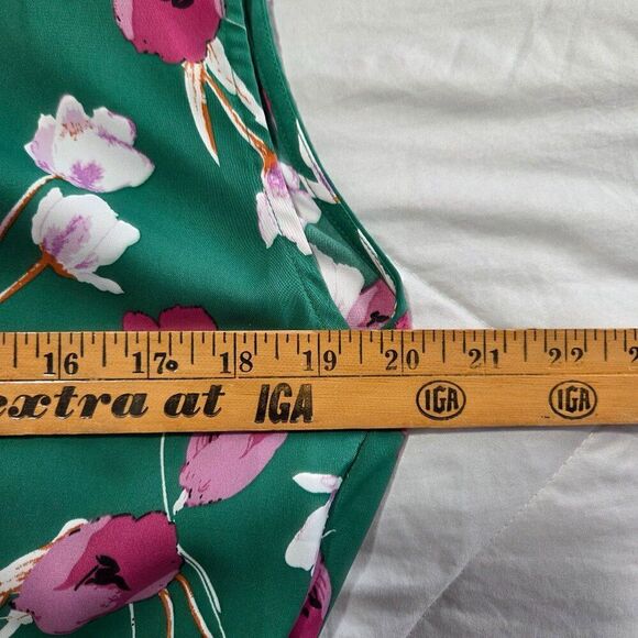 EUC STACCATO SPLIT V NECK SLEEVELESS BELTED SHORT DRESS SZ M - Picture 15 of 16